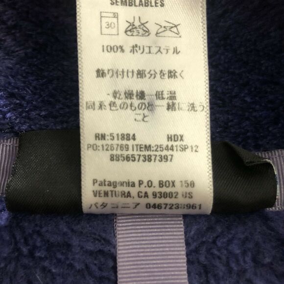 Patagonia Women HDX Purple Gray Retool Snap T Fleece Jacket Pullover Top 25441 S - Picture 9 of 12